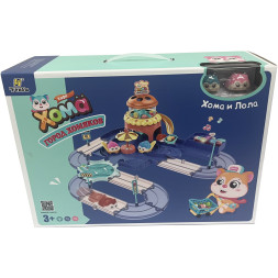 Игровой набор Fenfa "Город хомяков" Синее Кафе в гостях у Хомы (2 хомяка, свет, звук) - 1619C