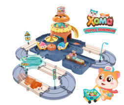 Игровой набор Fenfa "Город хомяков" Синее Кафе в гостях у Хомы (2 хомяка, свет, звук) - 1619C