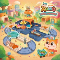 Игровой набор Fenfa "Город хомяков" Синее Кафе в гостях у Хомы (2 хомяка, свет, звук) - 1619C