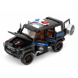Радиоуправляемая металлическая полицейская машина Mercedes G500 1:22 - HCL-3608-BLACK